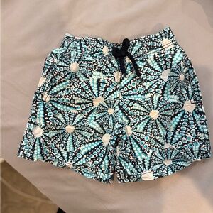 Vilebrequin Turquoise and Black Patterned Swim Shorts